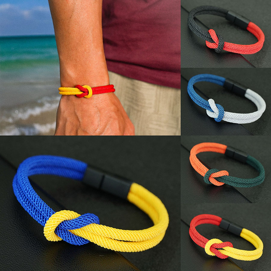 Street Fashion In Milan - 5 Styles Men Rope Bracelet True