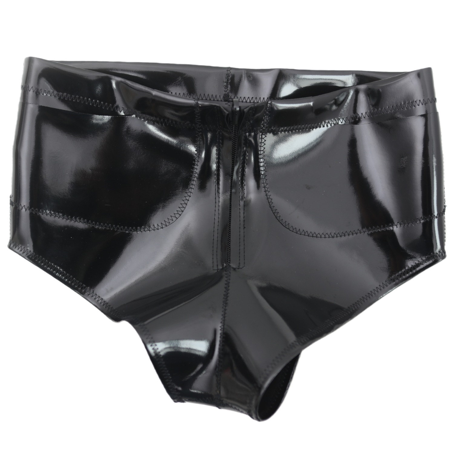 Street Fashion Styles - Women Men Glossy Pocket Shorts Mid-Rise
