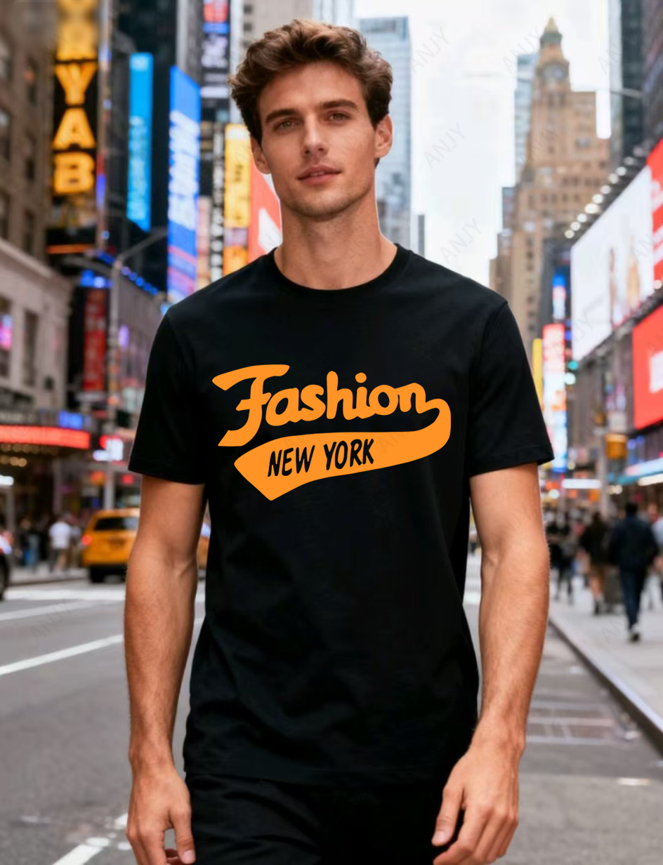 Street Fashion In New York - New York Street Style Letter Printed