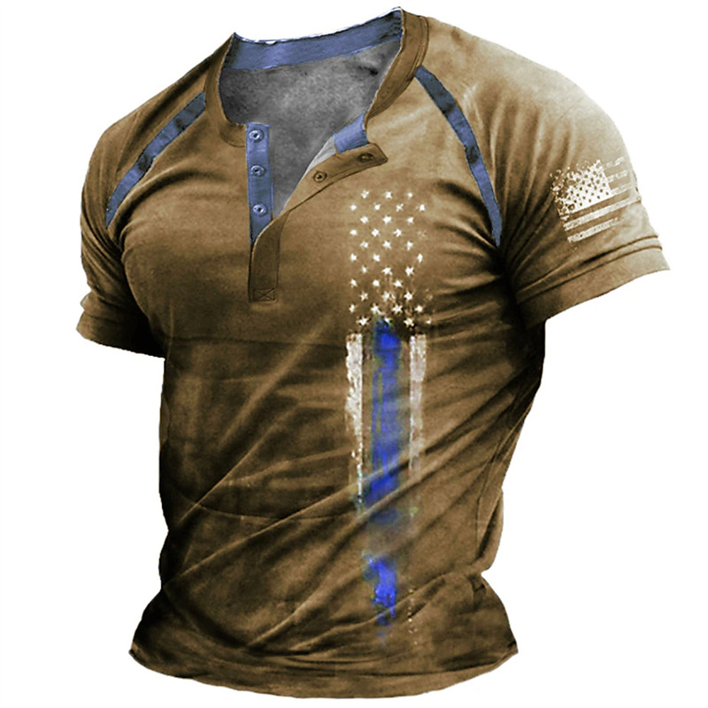 Street Fashion In China - Funny 3D American Flag Print Men's