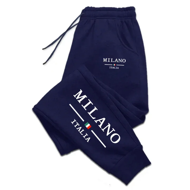 Street Fashion In Milan - Milan Printed Mens Sweatpants Daily Casual