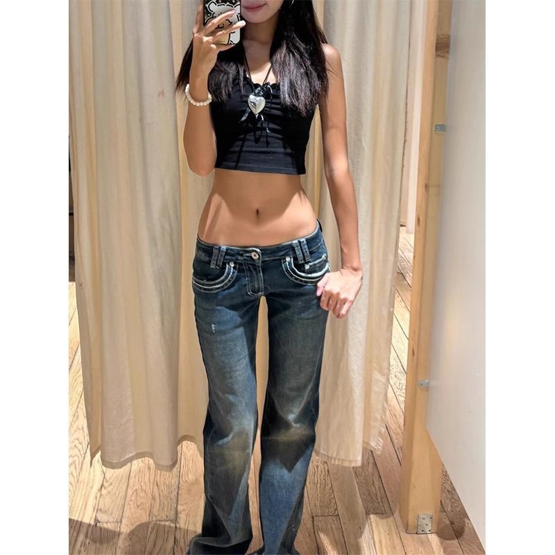 Bootcut Jeans Women Y2K Fashio - Street Fashion Week review and price