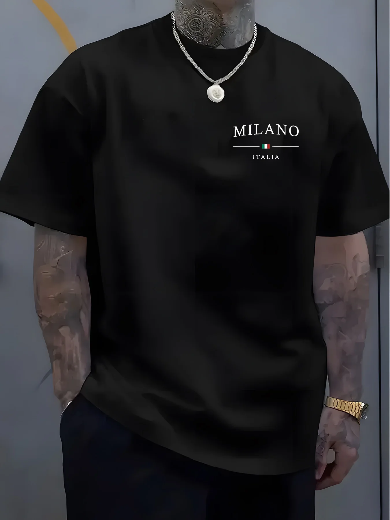 Milan ITALIA Print Men Women T - Street Fashion In Milan review and price