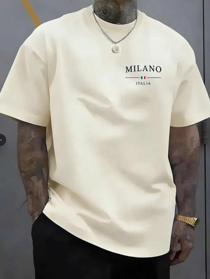 Milan ITALIA Print Men Women T - Street Fashion In Milan review and price