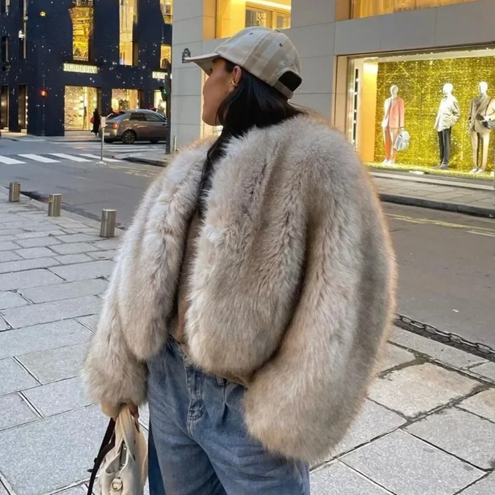 OFTBUY Faux Fur Jacket Women S - Street Fashion Week review and price