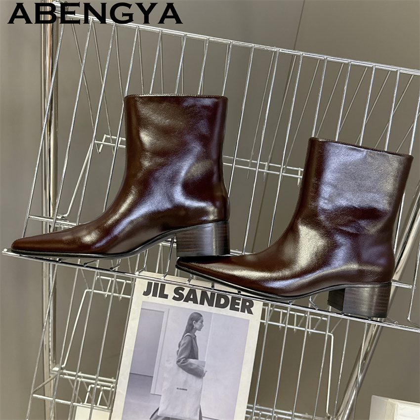 Brown Black Genuine Leather Po - Street Fashion Week review and price