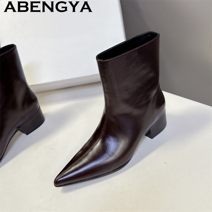 Brown Black Genuine Leather Po - Street Fashion Week review and price