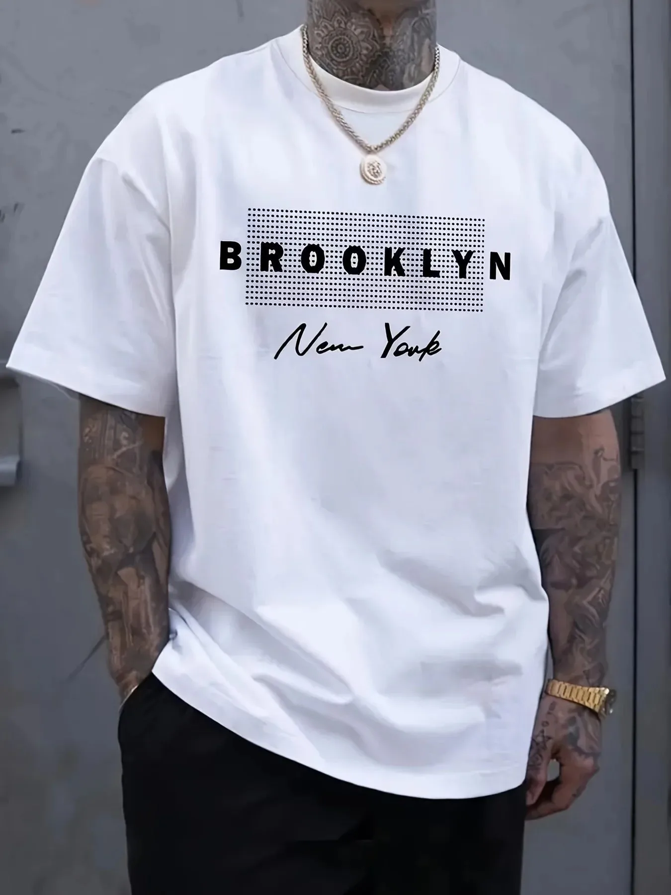 Men's New York Letter Printed  - Street Fashion In New York review and price