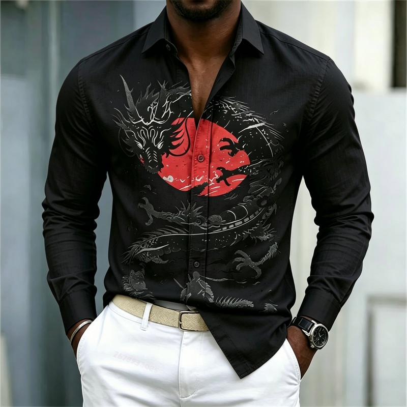 2026 New Men's Shirt White Bla - Street Fashion Styles review and price