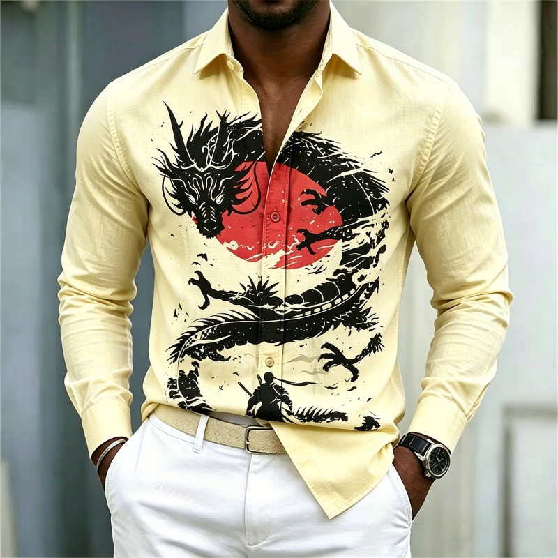 2026 New Men's Shirt White Bla - Street Fashion Styles review and price