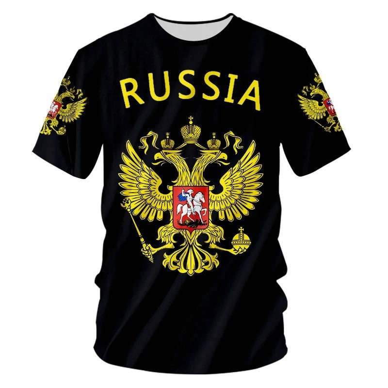 Russia Flag 3D Print T Shirt F - Street Fashion Russia review and price