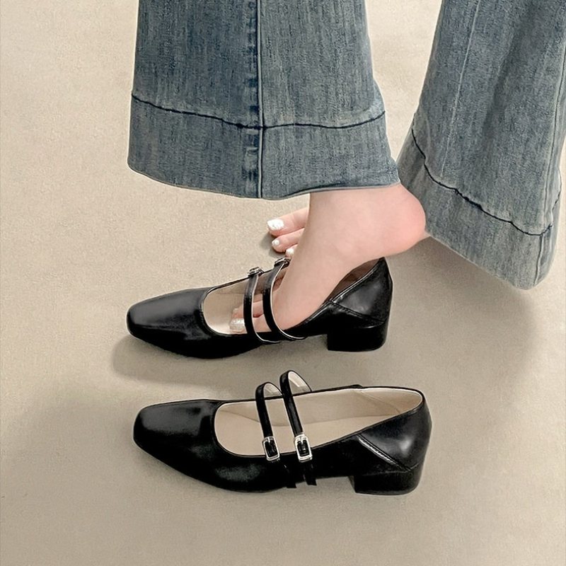 Square Toe Low Heel Women Silv - Street Fashion Styles review and price