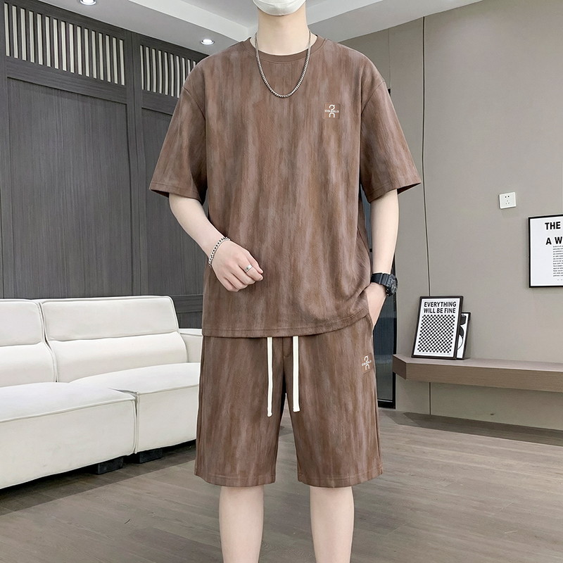 【T-Shirt + 5-Point Shorts】Men' - Street Fashion In China review and price