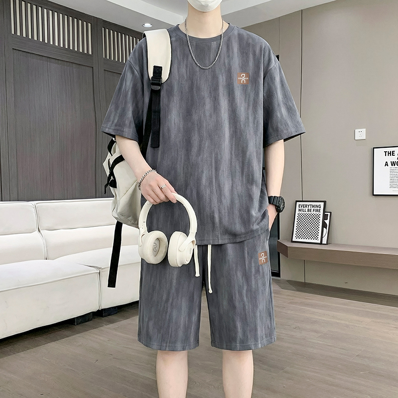 【T-Shirt + 5-Point Shorts】Men' - Street Fashion In China review and price
