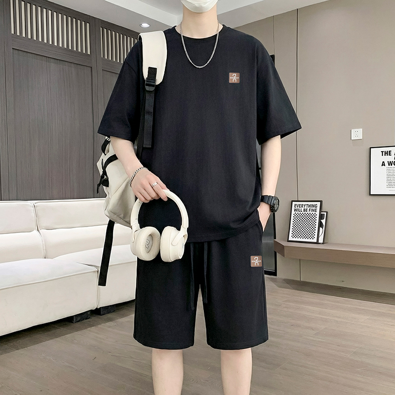 【T-Shirt + 5-Point Shorts】Men' - Street Fashion In China review and price