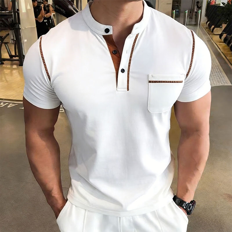 New Summer Men's Henry Collar  - Street Fashion In China review and price