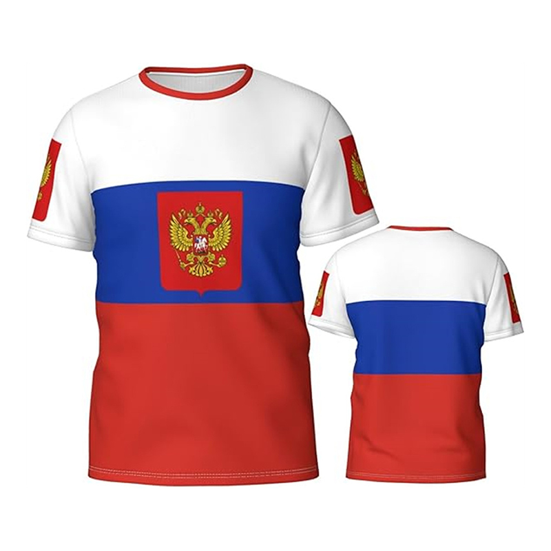 Russian Flag 3D Print T-shirt  - Street Fashion Russia review and price